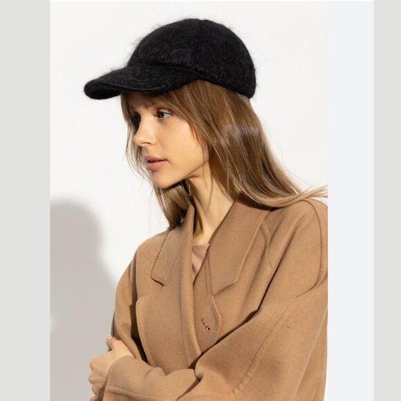 GUCCI BASEBALL CAP MOHAIR WOOL BLEND w GOLDTONE GG LOGO HAT UNISEX sz L - Picture 2 of 15